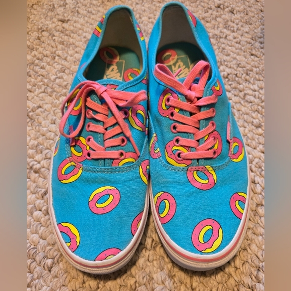 Vans Off The Wall Odd Future Scuba Blue Donut Sneakers 11.5 - Picture 1 of 4